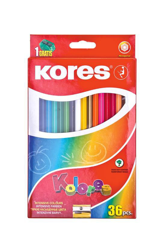 Карандаши KORES с точилкой, 36цветов купить с доставкой на дом, цены в ...