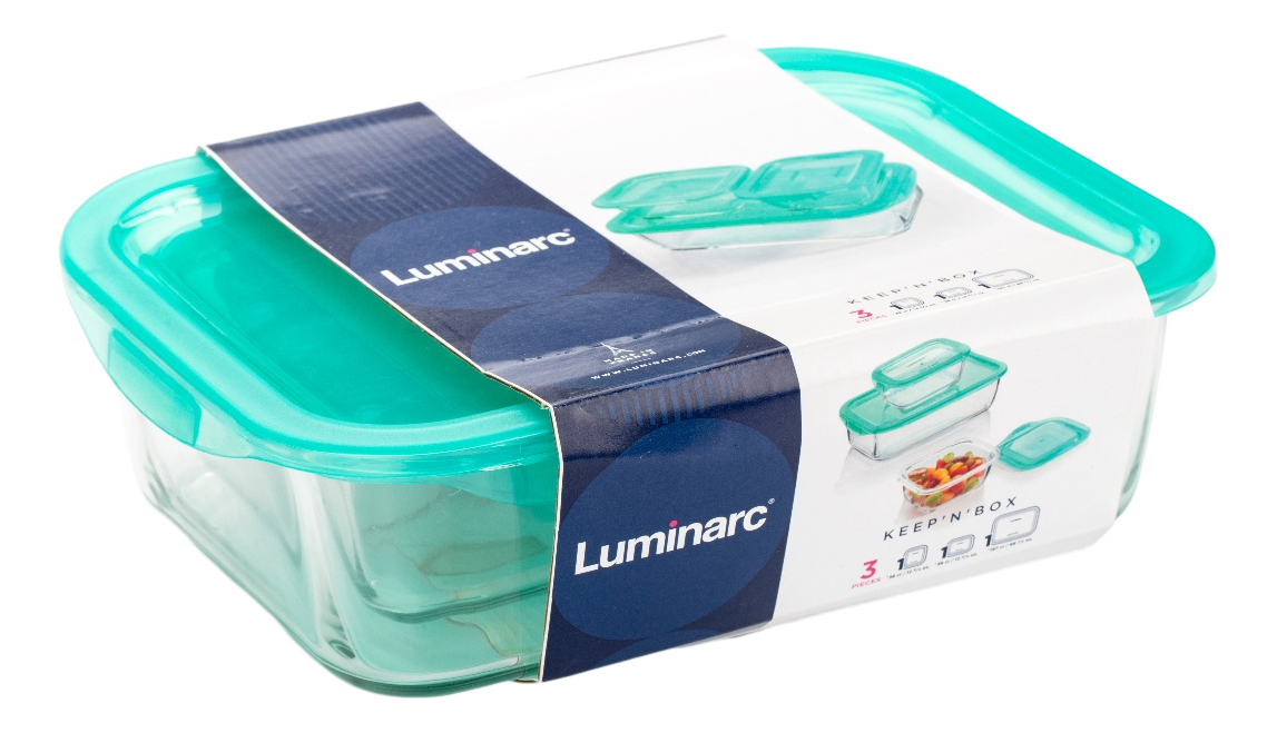 Изображение товара Набор контейнеров стеклянных Luminarc Keep'n Box 380 х 2шт, 1970мл, 3шт