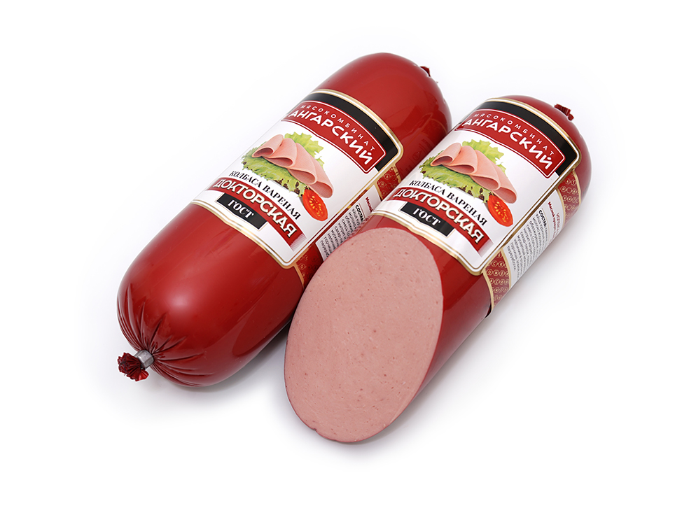 Колбаса Ангарский Мясокомбинат Докторская вареная, 450г
