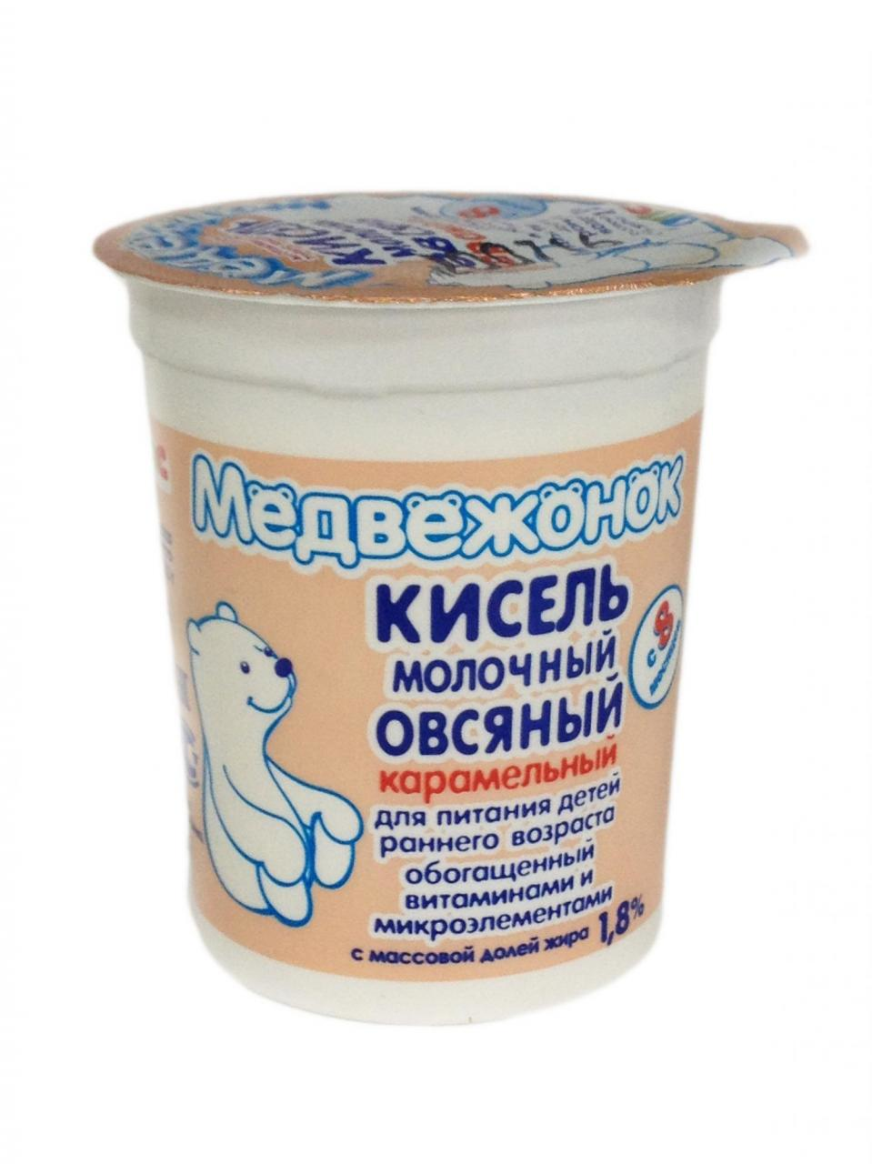 Кисель Медвежонок молочный, овсяный, карамельный с 8 месяцев, 200г купить с  доставкой на дом, цены в интернет-магазине