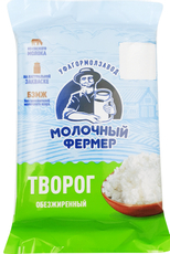 Творог Молочный фермер обезжиренный, 200г