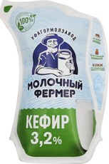Кефир Молочный фермер 3.2%, 900г