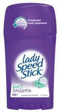 Дезодорант-антиперспирант Lady Speed Stick Био защита женский твердый, 45г