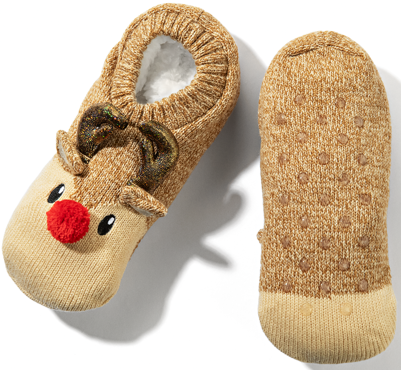 Тапочки-носки Authentic женские Новогодние акрил