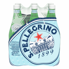 Вода Sanpellegrino минеральная столовая натуральная газированная, 1л x 6 шт