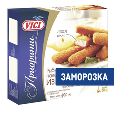 Рыбные палочки Vici из филе тресковых рыб в панировке замороженные, 400г