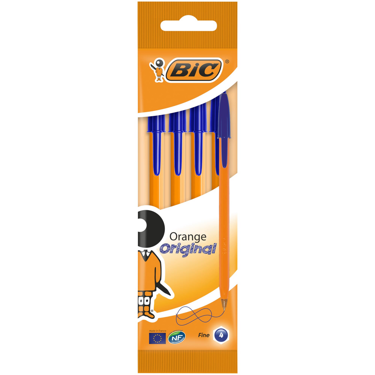 Ручки шариковые BIC Orange Fine синие, 4шт купить с доставкой на дом ...
