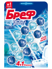 Туалетный блок Бреф Сила-Актив Океанский бриз, 50г х 3шт