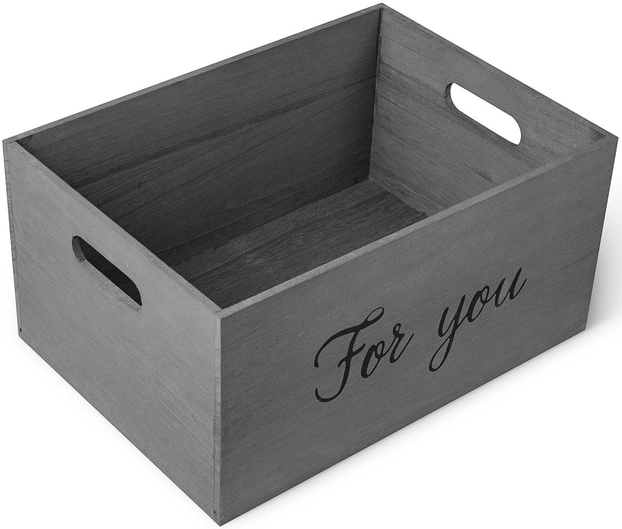 Tarrington House Ящик деревянный For you серый L, 36 x 26 x 18см