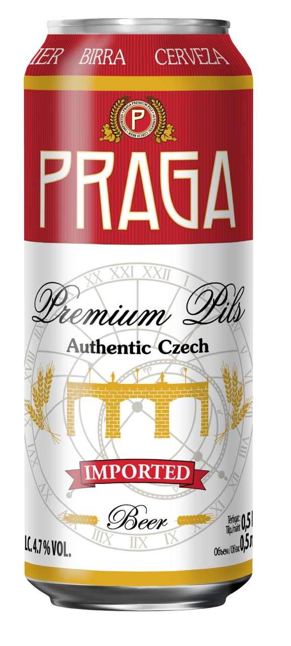 Изображение товара Пиво Praga Premium Pils светлое, 0.5л