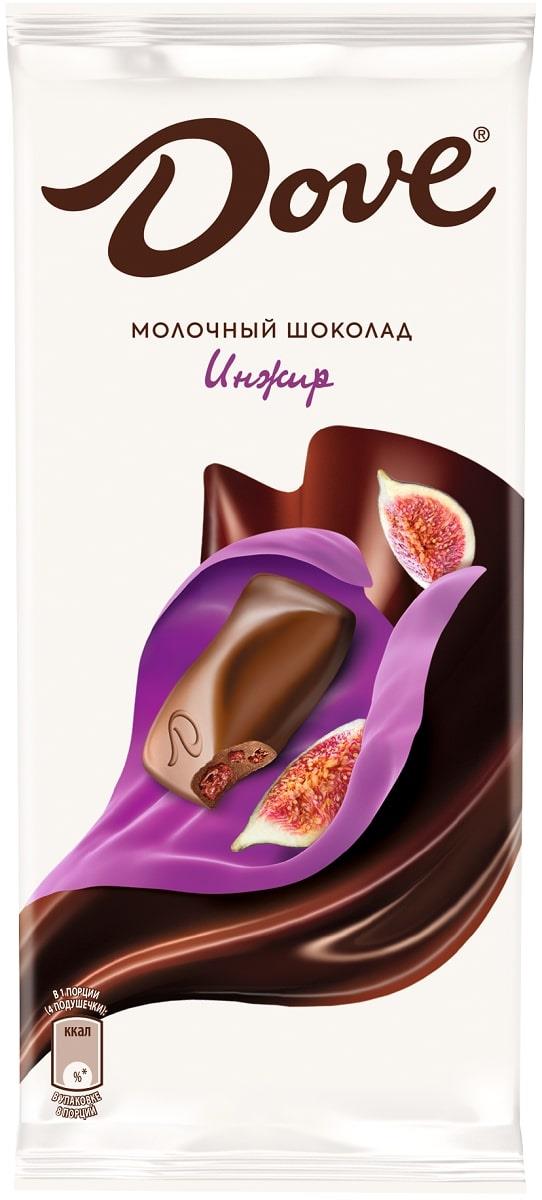 Шоколад DOVE Молочный с инжиром 90 г