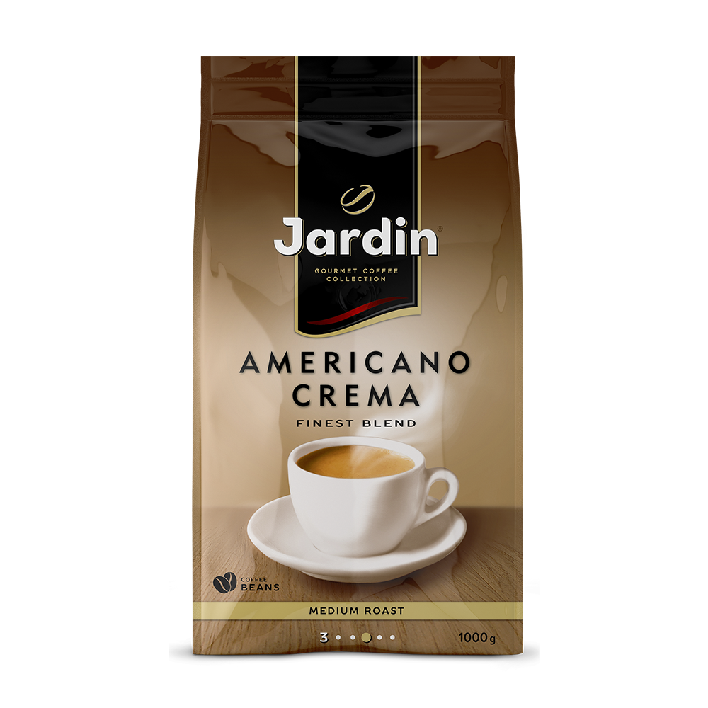 Кофе Jardin Americano Crema в зернах, 1кг купить с доставкой на дом, цены в  интернет-магазине