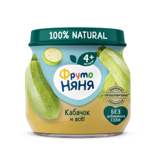 Пюре овощное детское ФрутоНяня Кабачок с 4 месяцев, 80г