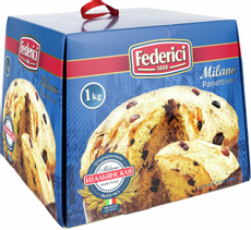 Кулич Federici Milano Panettone с цукатами и изюмом, 1кг