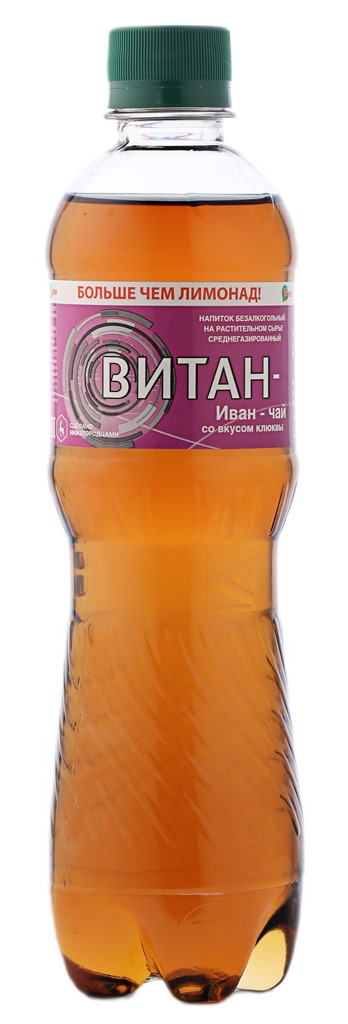 Напиток Витан Иван-чай с клюквой газированный, 500мл