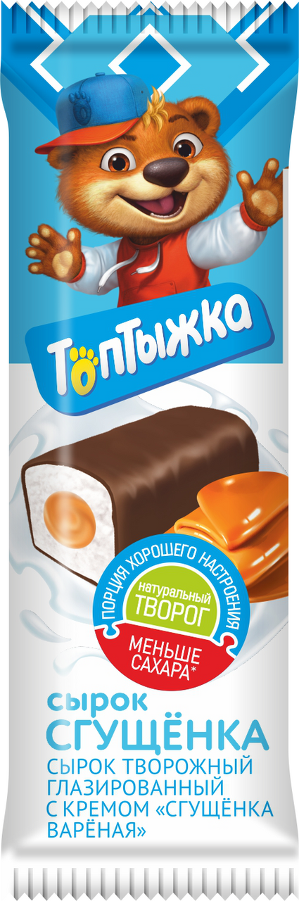 Сырок глазированный Топтыжка вареная сгущенка 12%, 40г