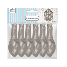 Шары надувные Fiolento Фламинго серые 30см, 6шт