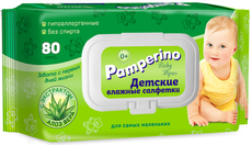 Салфетки влажные детские Pamperino Алоэ вера, 80шт