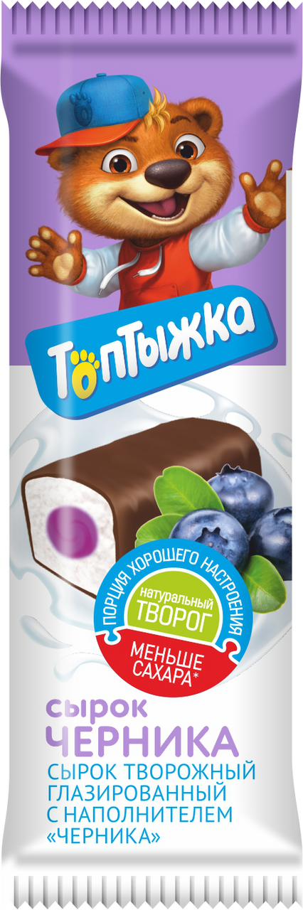 Сырок глазированный Топтыжка черника 12%, 40г