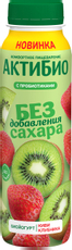 Йогурт питьевой Актибио киви и клубника безлактозный без сахара 1.5%, 260г