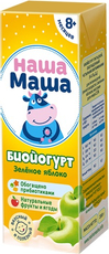 Биойогурт детский Наша Маша Яблоко 2.5% с 8 месяцев, 200г