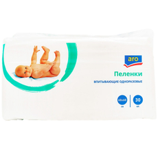 aro Пеленки для детей впитывающие одноразовые 60 х 60см, 30шт