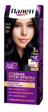 Крем-краска для волос Palette Интенсивный цвет C1 Иссиня-черный 1-1, 110мл