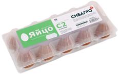 Яйцо куриное Сибагро С2, 10шт