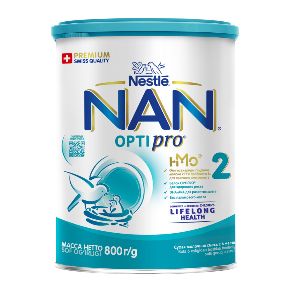 Изображение товара Смесь молочная детская NAN 2 Optipro с 6 месяцев, 800г