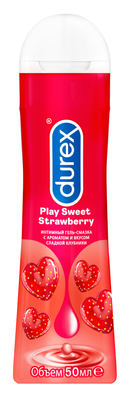 Гель-смазка Durex Play Sweet Strawberry сладкая клубника, 50мл