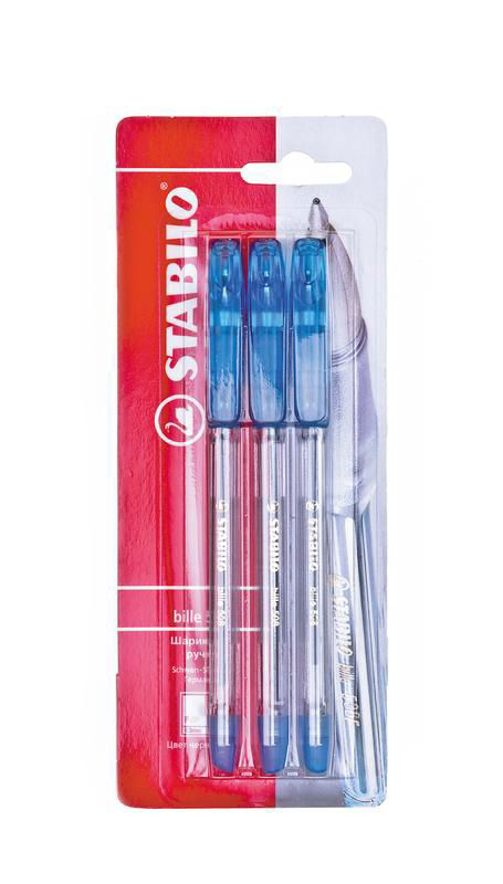 Ручки шариковые Stabilo Bille, 3шт