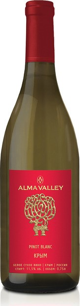 Вино Alma Valley Pinot Blanc белое сухое, 0.75л
