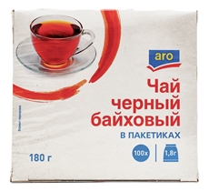 aro Чай черный индийский (1.8г х 100шт), 180г