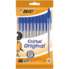 Ручки шариковые BIC Cristal Original синие, 10шт