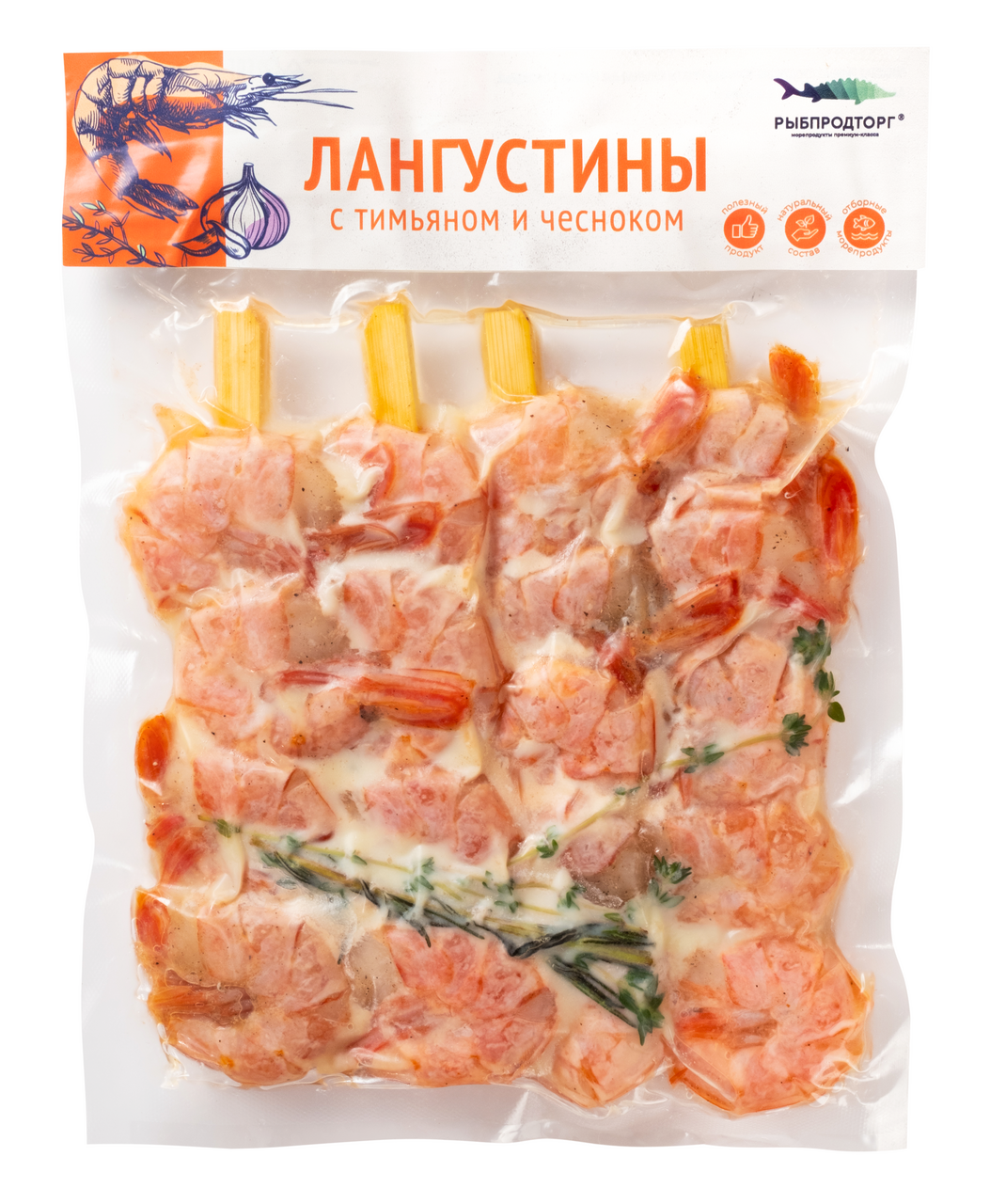 Лангустины Рыбпродторг с тимьяном и чесноком замороженные, 400г