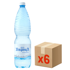 Вода Ульянка природная минеральная столовая негазированная, 1.5л x 6 шт