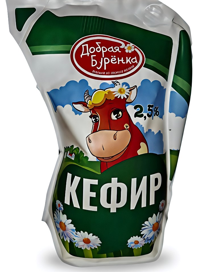 Кефир Добрая буренка 2.5%, 900г