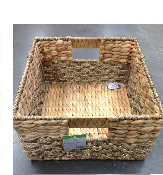 Корзина плетеная прямоугольная M, 31 х 30 х 17см