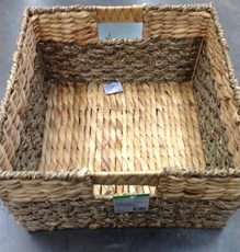 Корзина плетеная прямоугольная L, 35 х 34 х 19см