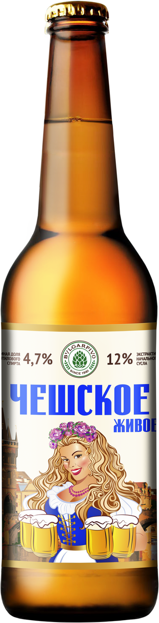 Пиво Булгарпиво Чешское живое светлое, 0.45л