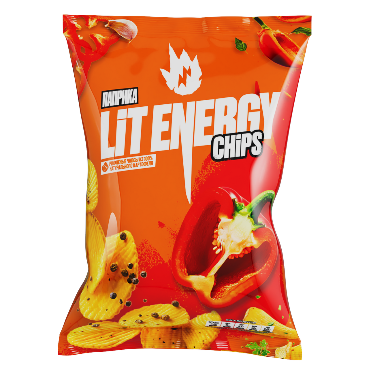 Чипсы Lit Energy паприка, 120г