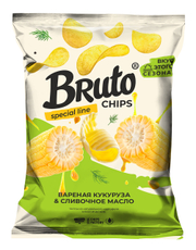 Чипсы Bruto вареная кукуруза и сливочное масло, 100г