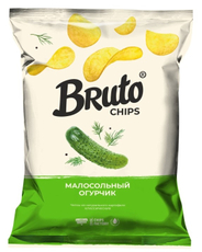 Чипсы Bruto малосольные огурчики, 120г