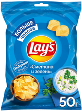 Чипсы Lay's сметана и зелень, 50г