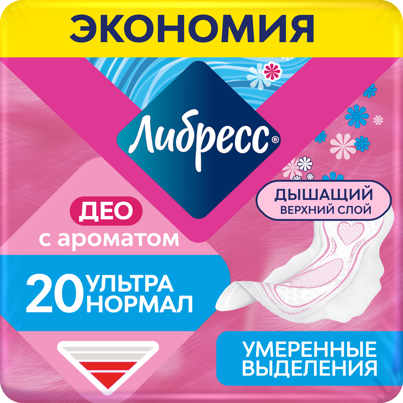 Прокладки гигиенические Либресс Ultra Normal Deo с мягкой поверхностью ...
