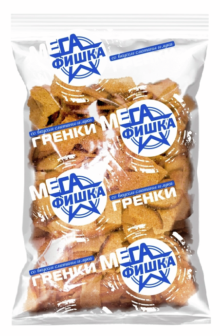 Гренки Фишка ржаные со вкусом сметаны и лука, 500г