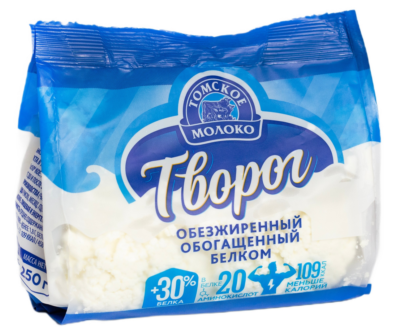 Творог Томское молоко обезжиренный, 250г