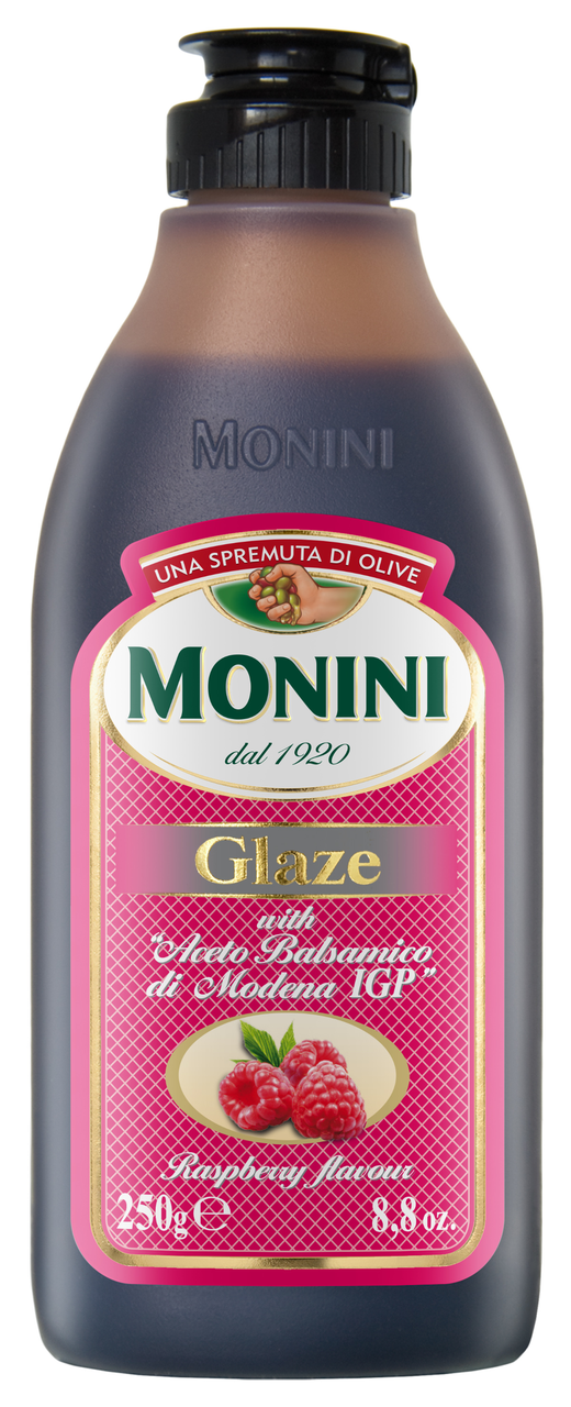 Соус на основе бальзамического уксуса Monini Glaze из Модены со вкусом малины, 250мл