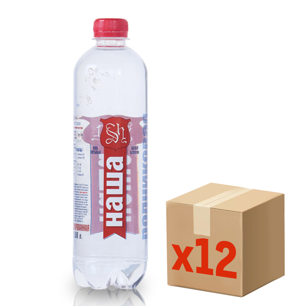 Вода Наша Родниковая природная питьевая негазированная, 618мл x 12 шт