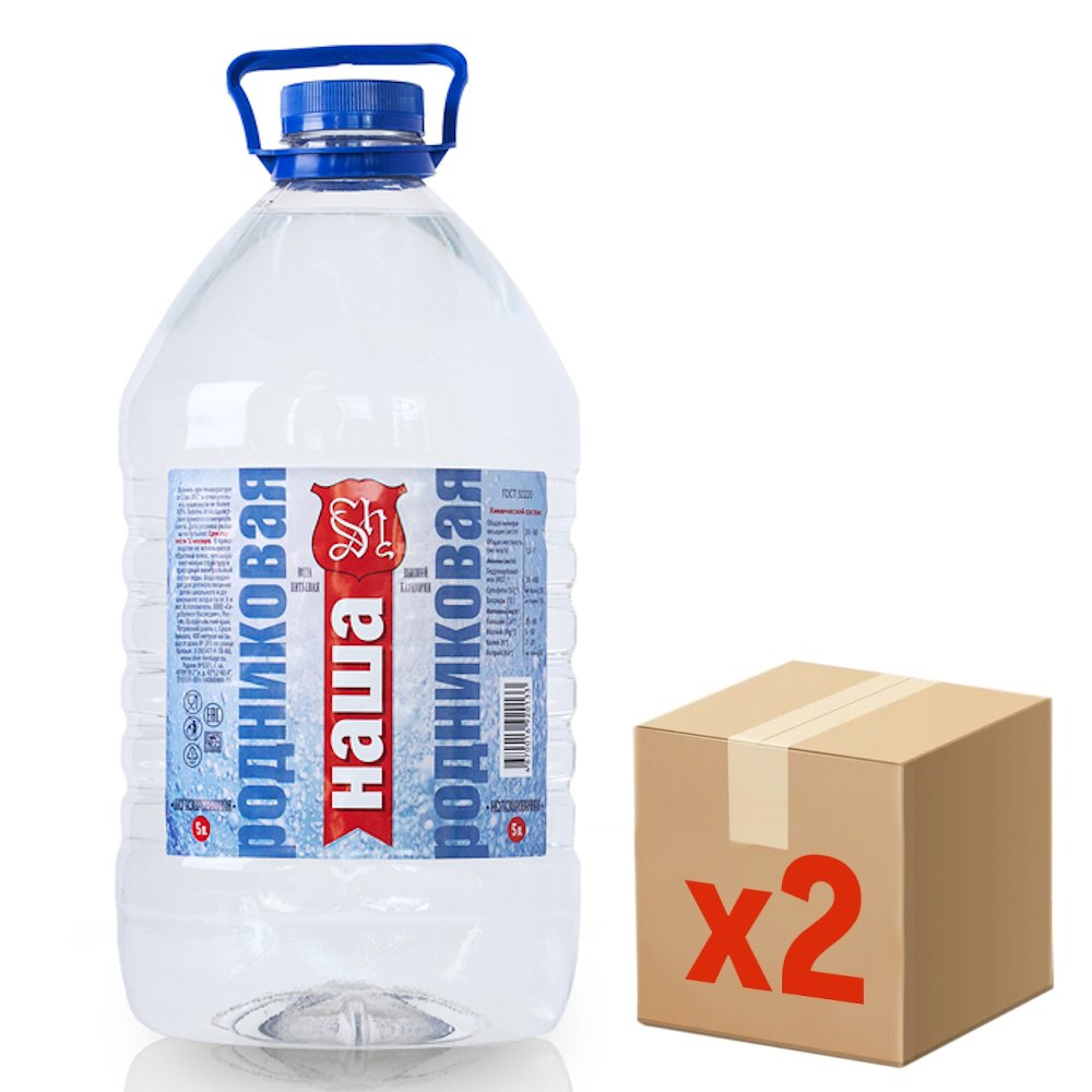 Вода Наша Родниковая природная негазированная, 5л x 2 шт